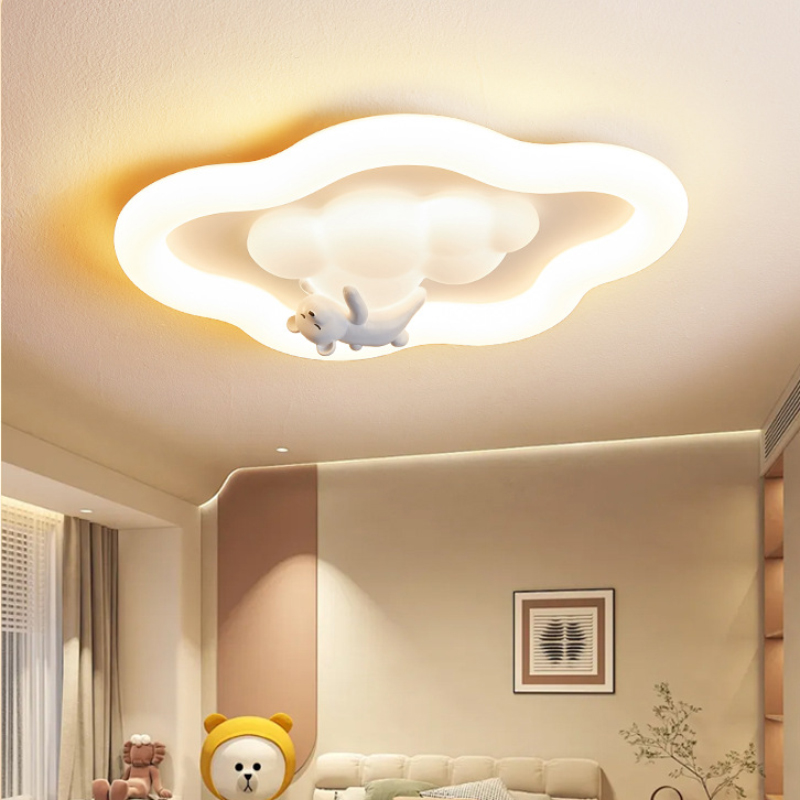 Baby Nursery Light Fixture - French Creamy Cloud Ceiling Lights Children's