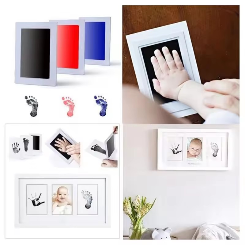 Footprint Ink Kit - Baby Handprint Footprints Ink Pads Safe