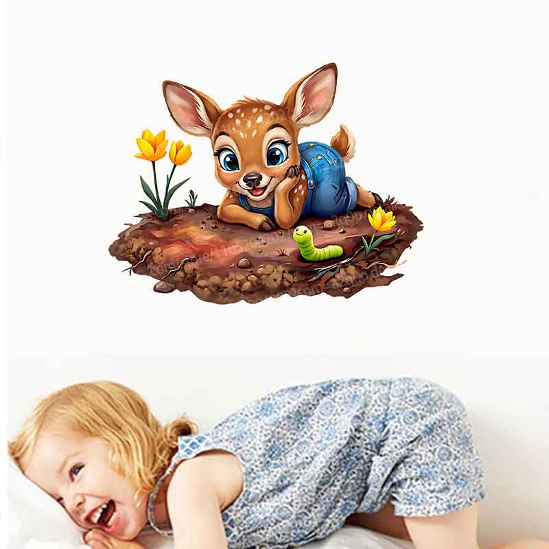 Woodland Baby in Garden Mural  - Baby Nursery Mural Wallpaper review and price
