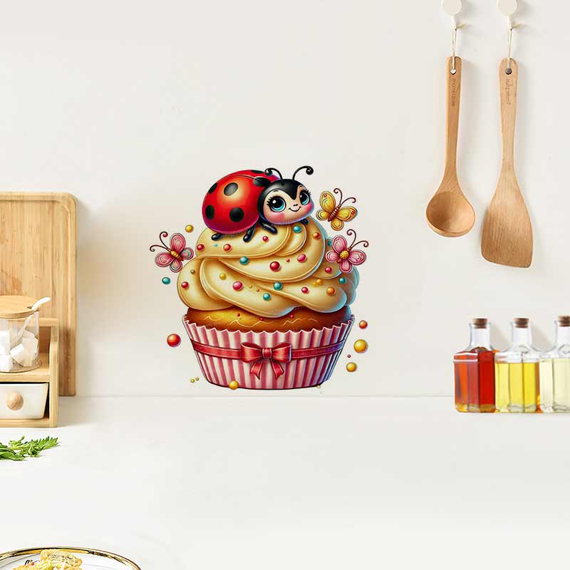 Cute Ladybug Wall Sticker Baby - Baby Nursery Mural Wallpaper review and price
