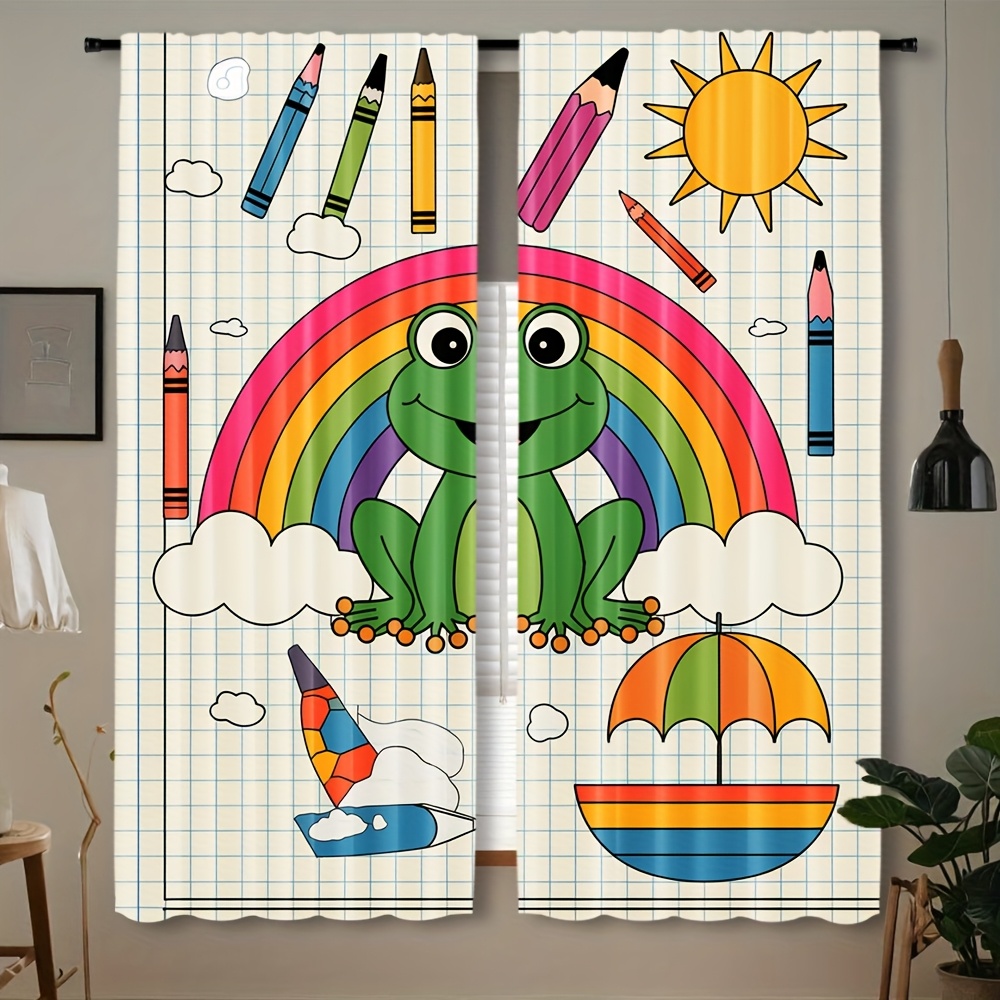 Cute Rainbow Frog Curtain Wind - Baby Nursery Colors review and price
