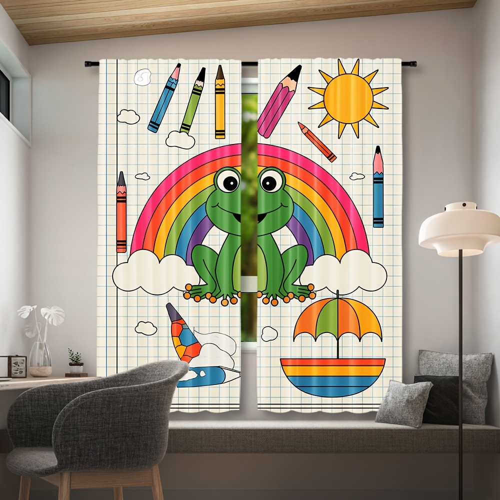 Cute Rainbow Frog Curtain Wind - Baby Nursery Colors review and price