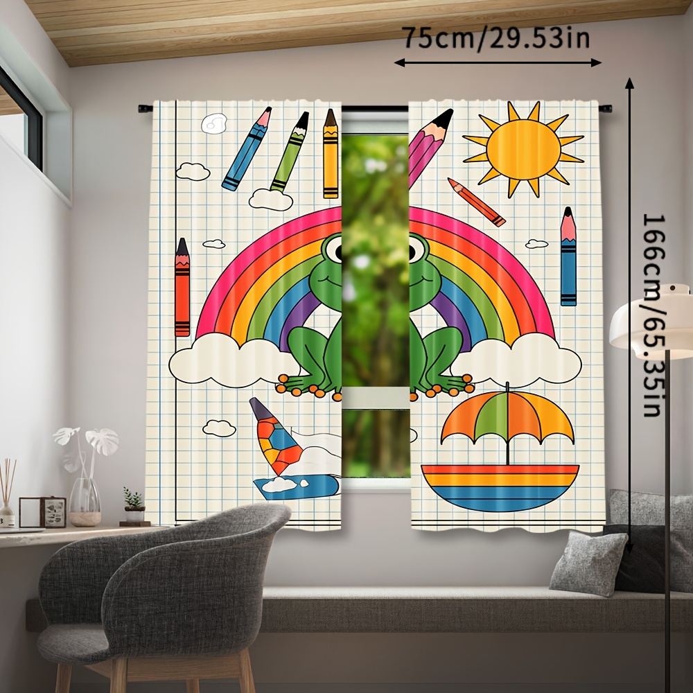 Cute Rainbow Frog Curtain Wind - Baby Nursery Colors review and price