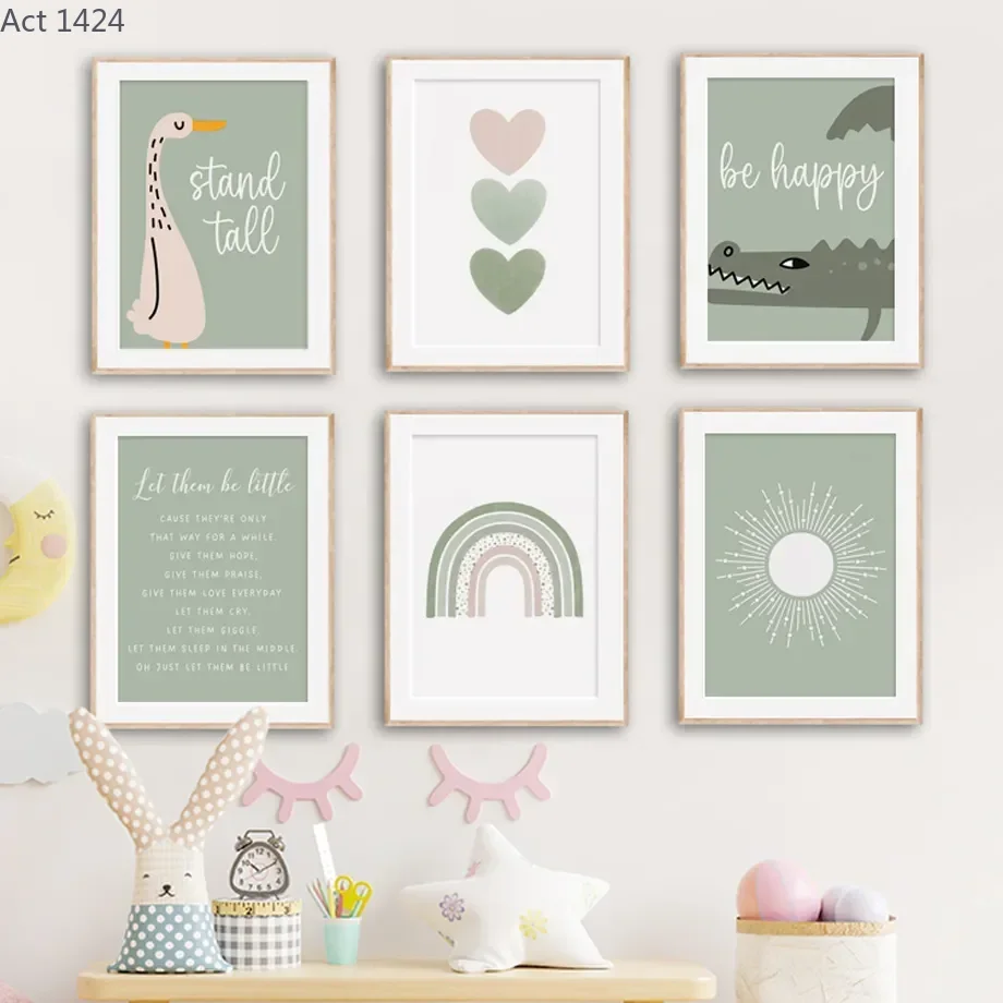 Light Green Cartoon Crocodile  - Baby Nursery Green review and price