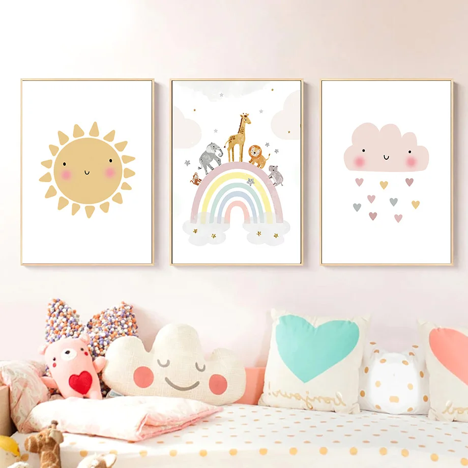 Giraffe Elephant Hot Balloon S - Baby Nursery Prints review and price