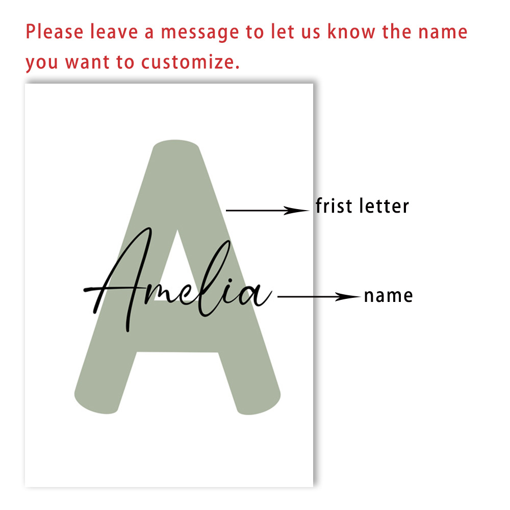 Lion Canvas Print Custom Name  - Baby Nursery Green review and price
