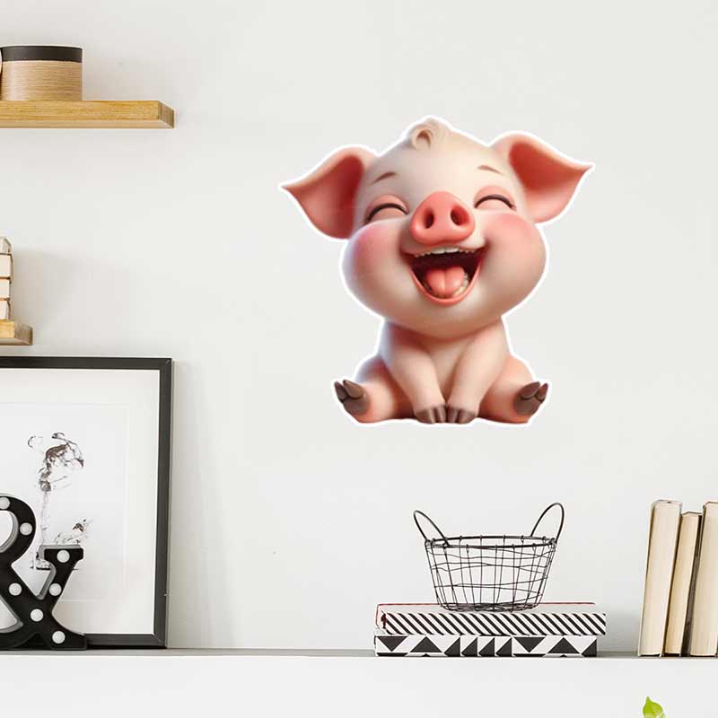 Cute Piggy Wall Sticker Baby K - Baby Nursery Mural Wallpaper review and price
