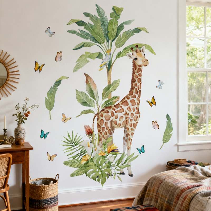 Large Forest Animal Giraffe Wa - Baby Nursery Mural Wallpaper review and price