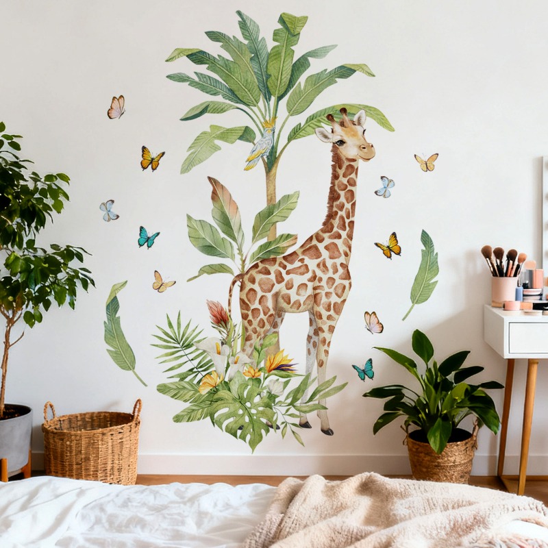 Large Forest Animal Giraffe Wa - Baby Nursery Mural Wallpaper review and price