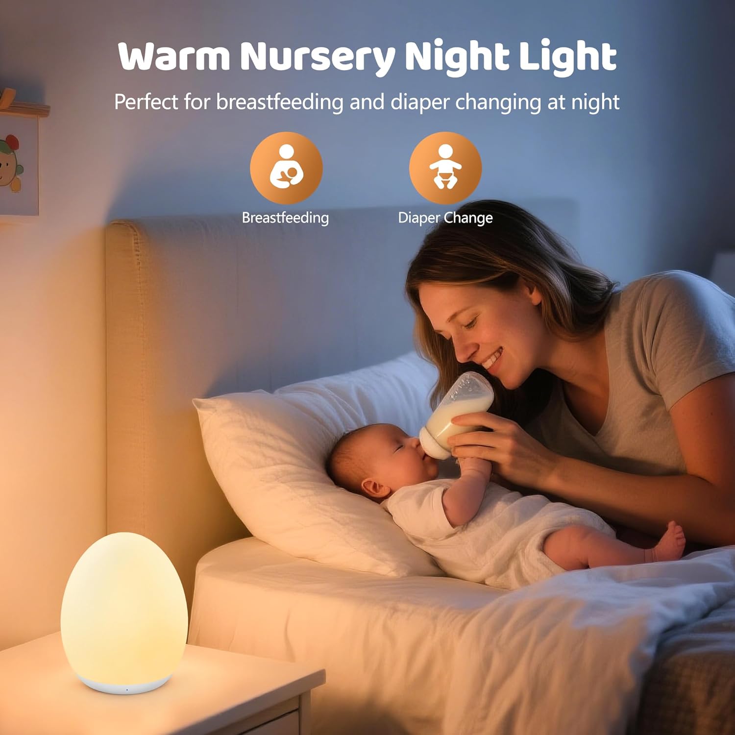 Kids Night Light Baby Egg Lamp - Baby Nursery Colors review and price