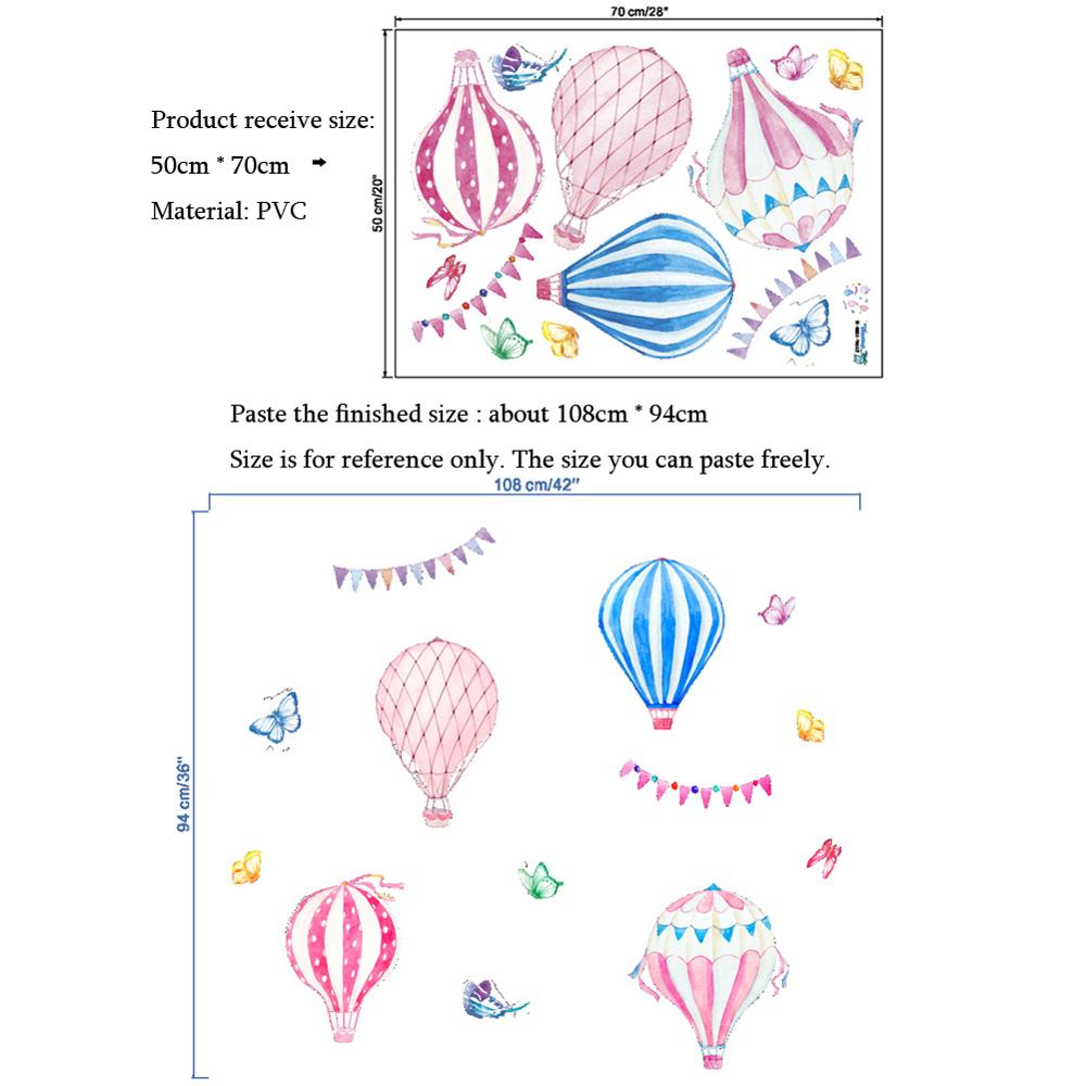 Cartoon Hot Air Balloon Wall S - Baby Nursery Mural Wallpaper review and price