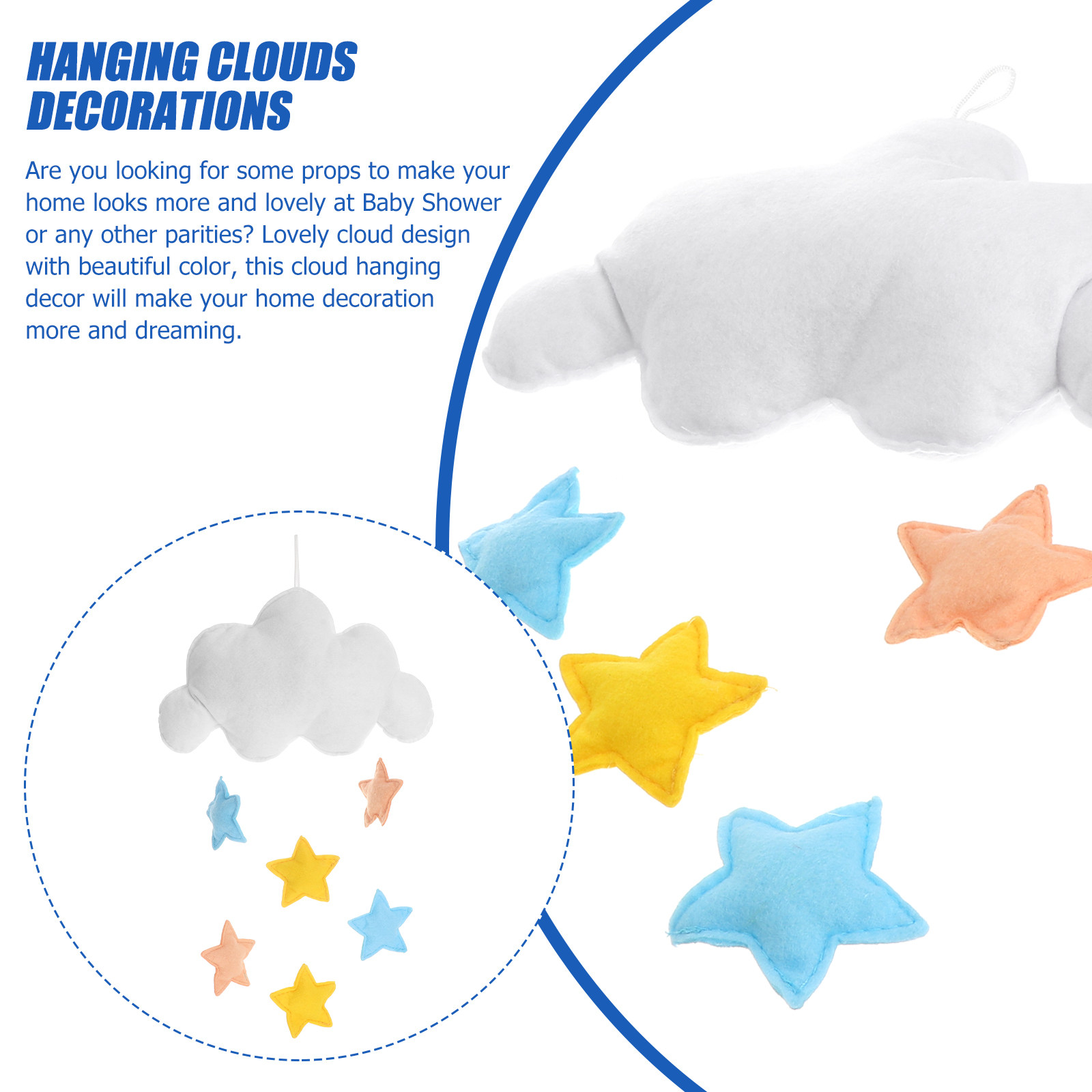 Cloud Raindrop Hanging Decor S - Baby Nursery Colors review and price