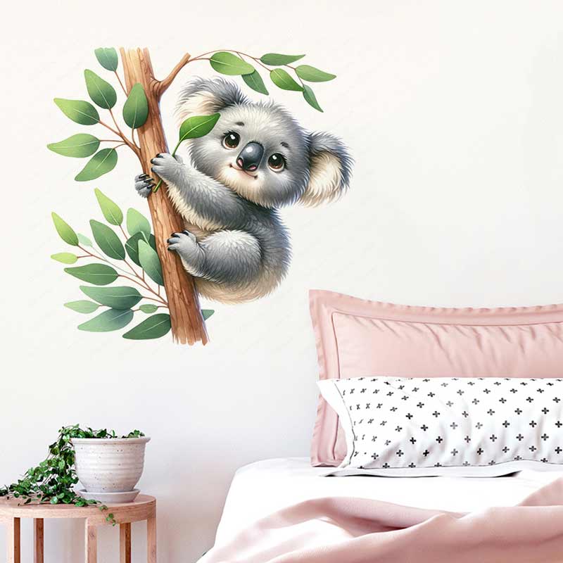 Cute Koala Wall Sticker Baby K - Baby Nursery Mural Wallpaper review and price