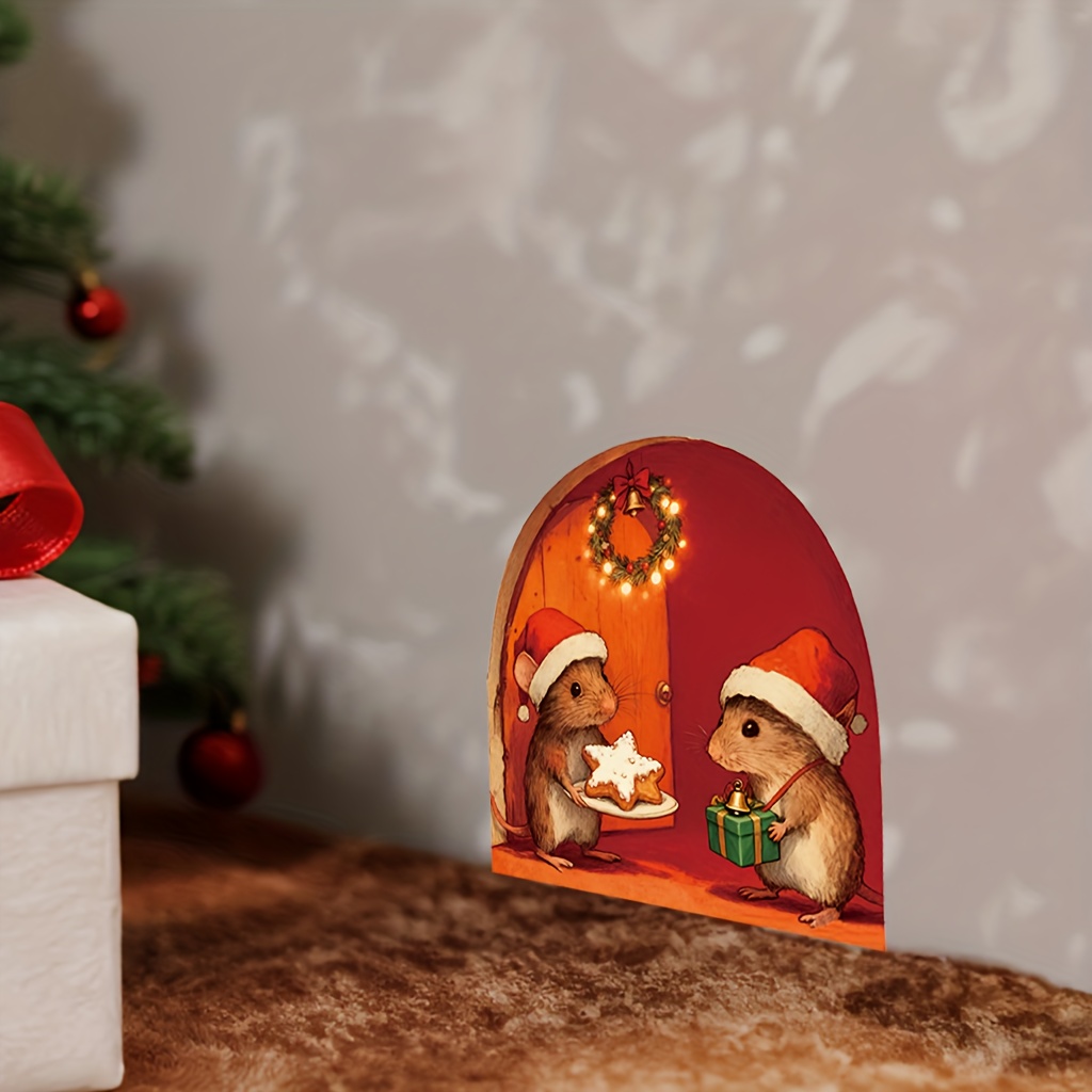 Festive Christmas Mouse Hole W - Baby Nursery Mural Wallpaper review and price