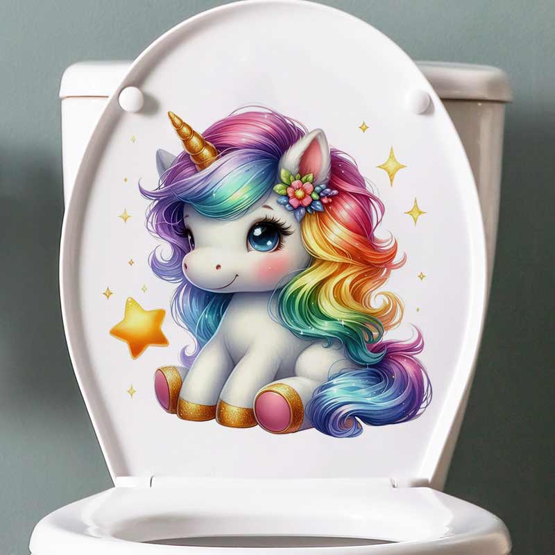 Cute Rainbow Unicorn Wall Stic - Baby Nursery Mural Wallpaper review and price